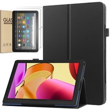For All-New Amazon HD 10.1 Inch Tablet Case 2023 Model 13th Gen / Tempered Glass