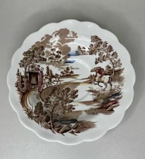 Coaching Days & Coaching Ways By Ridgeway 6” Saucer Staffordshire England