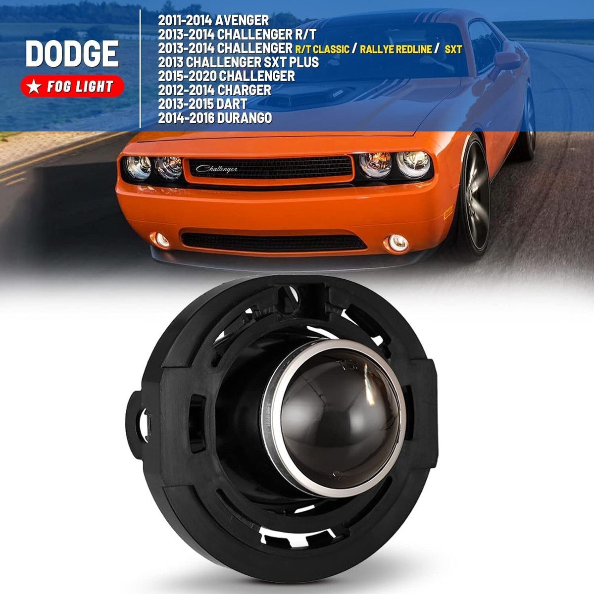For Jeep Chrysler Dodge Fog Light Front Bumper Lamp Passenger or Driver  Side