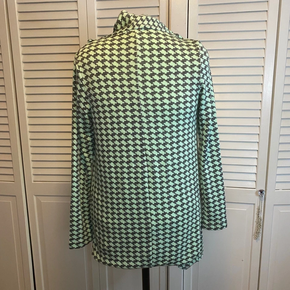 THE LIMITED HOUNDSTOOTH DRAPE NECK TUNIC SWEATER - Image 3 of 4