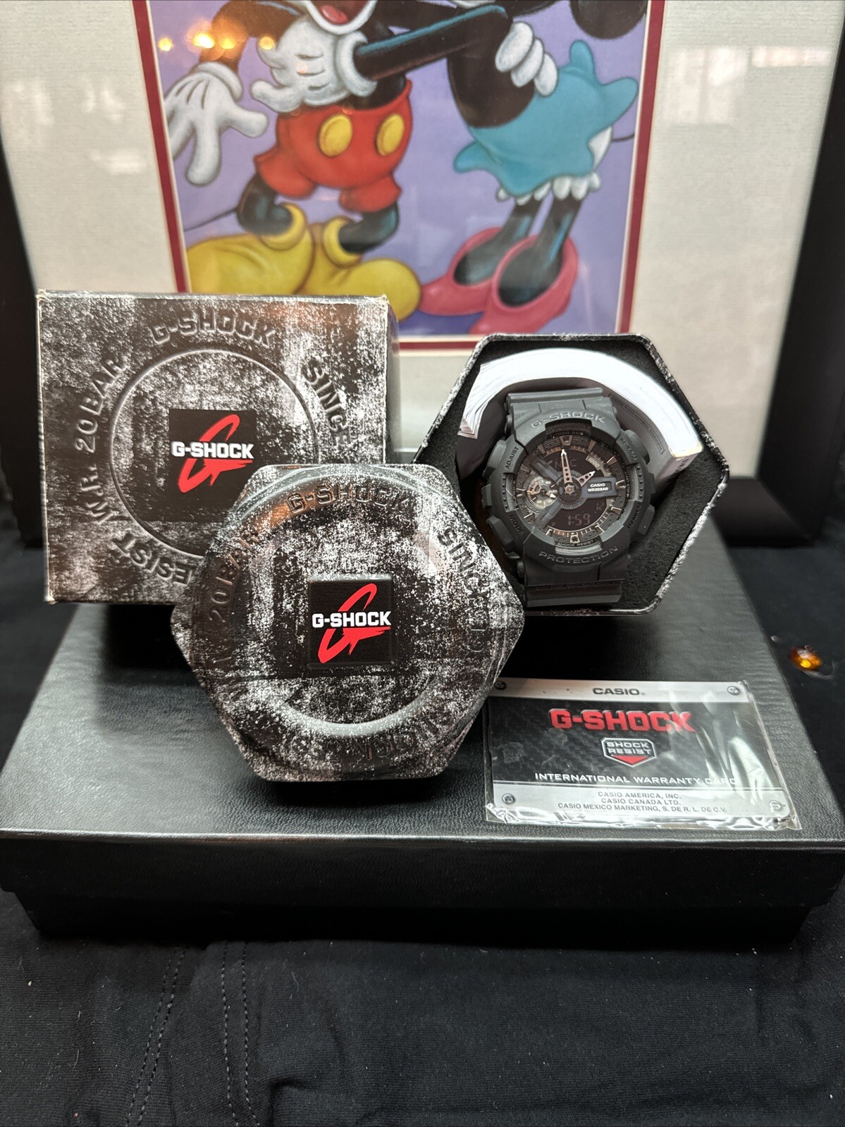 Casio Men's Watch G-Shock Extra Large World Time Alarm Anti-Magnetic GA110-1B