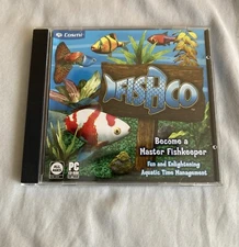 Vintage Fishco PC CD Rom All Ages Fish Pet Simulator Game Sim Cosmi Software