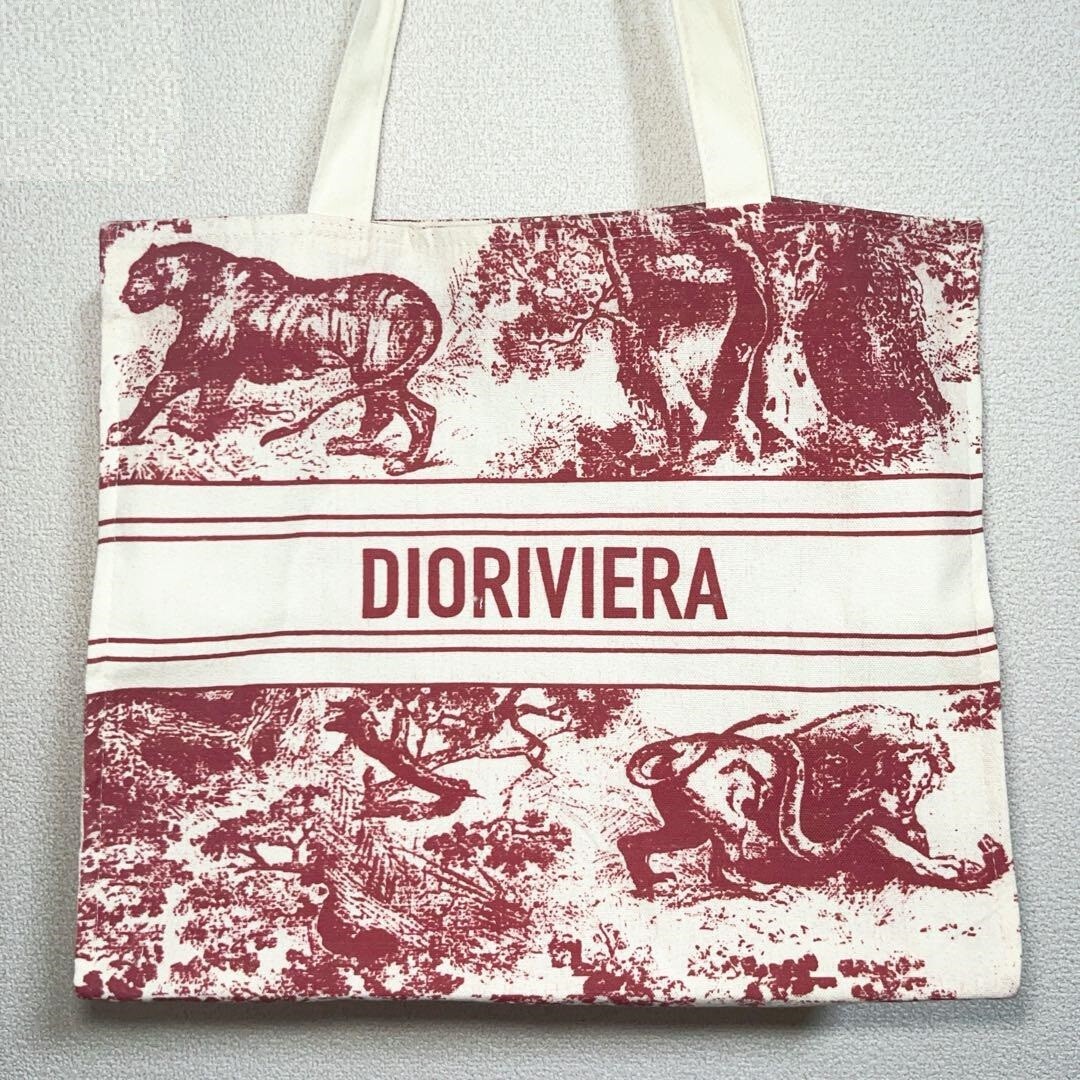 美品！この夏赤が素敵！CHRISTIAN DIOR DIORIVIERA トート CHRISTIAN DIOR Canvas Dioriviera Tote Red 1494261 | FASHIONPHILE
