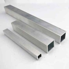 Aluminum Square Tube Metal Alloy Box Tubing Section Multiple Sizes 1pcs