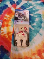 Maple The Bear -1999 McDonald's Ty Beanie Baby With Rare Errors 1993/OAKBROOK.