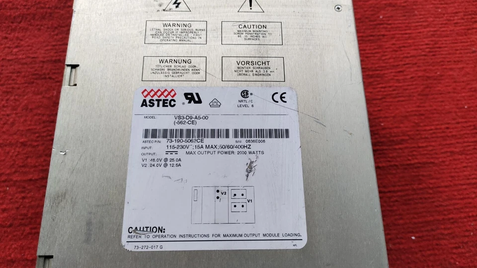Fuente de alimentación conmutada P:T65 Astec VS3-D9-A5-00, 73-190-5062CE Foto 3 de 4