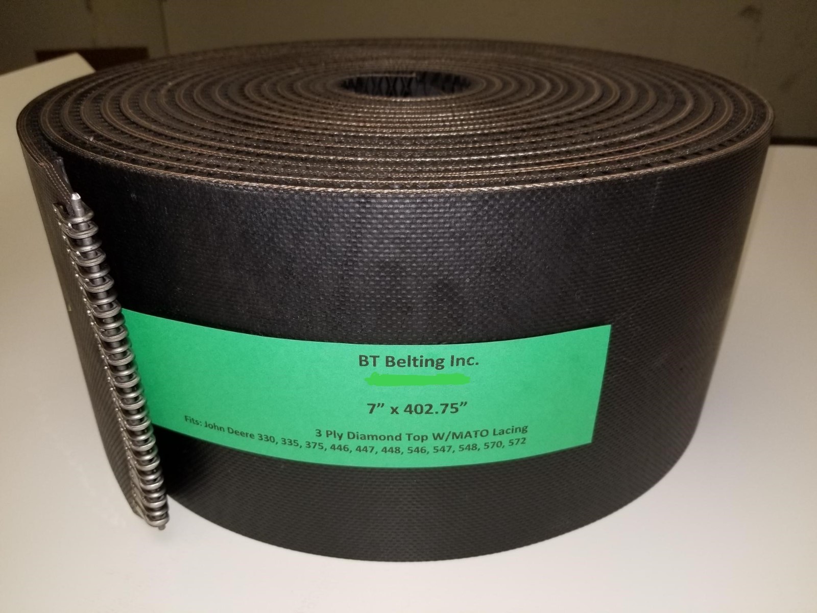 John Deere 335 Round Baler Belt Set 3 Ply Diamond Top w/MATO Lacing eBay
