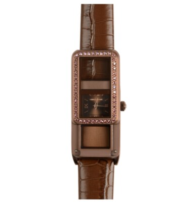 Origami Owl Chocolate Signature Locket Watch w/Swarovski Crystals Origami Owl Chocolate Signature Locket Watch w/Swarovski  main image 4