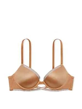 Victoria's Secret Toffee Brown 32B Shine Cradle Very Sexy Push Up Add 1 Cup Bra