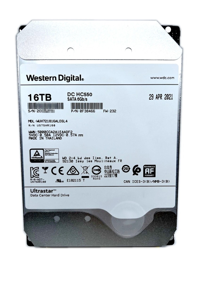 WD Ultrastar DC WUH721816ALE6L4 HC550 16TB SATA 3.5