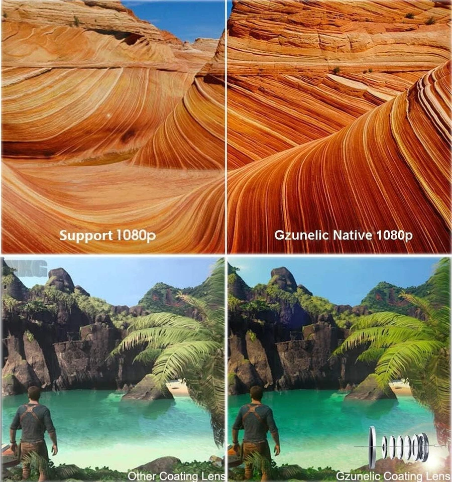 9500L Native 1080P Full HD Home Theater Projector Video Cinema Support PPT PDF - Image 4 of 4