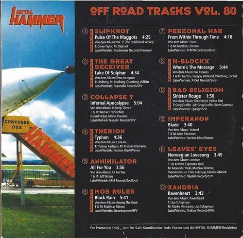 OFF ROAD TRACKS VOL. 80 - METAL HAMMER JUNI 2004 - PROMO CD COMPILATION - Bild 2 von 2