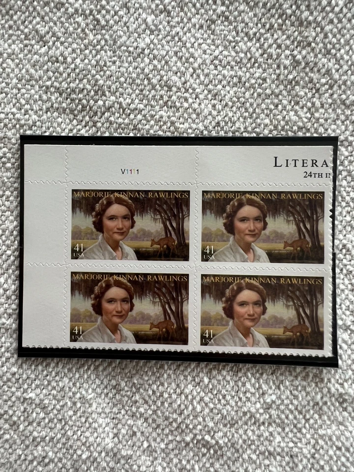US Scott 4223 41c Majorie Kinnan Rawlings - Author VF/CF-MNH Plate Block V1111 - Image 2 of 2