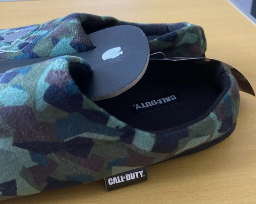 ACTIVISION COD CALL OF DUTY CAMOUFLAGE MENS SLIPPERS M MEDIUM 8-9 UK DAD PRESENT - Picture 9 of 12