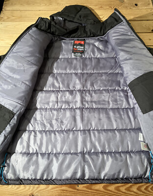 atlas for men NWOT men's full zip hooded coat size L grey HG | eBay