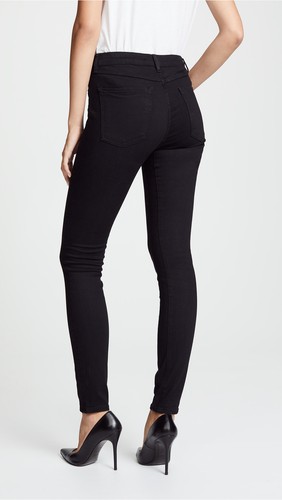 3x1 Women's BLACK No.1 W3 Channel Seam High Rise Skinny Stretch Jeans, 23 - Picture 3 of 7