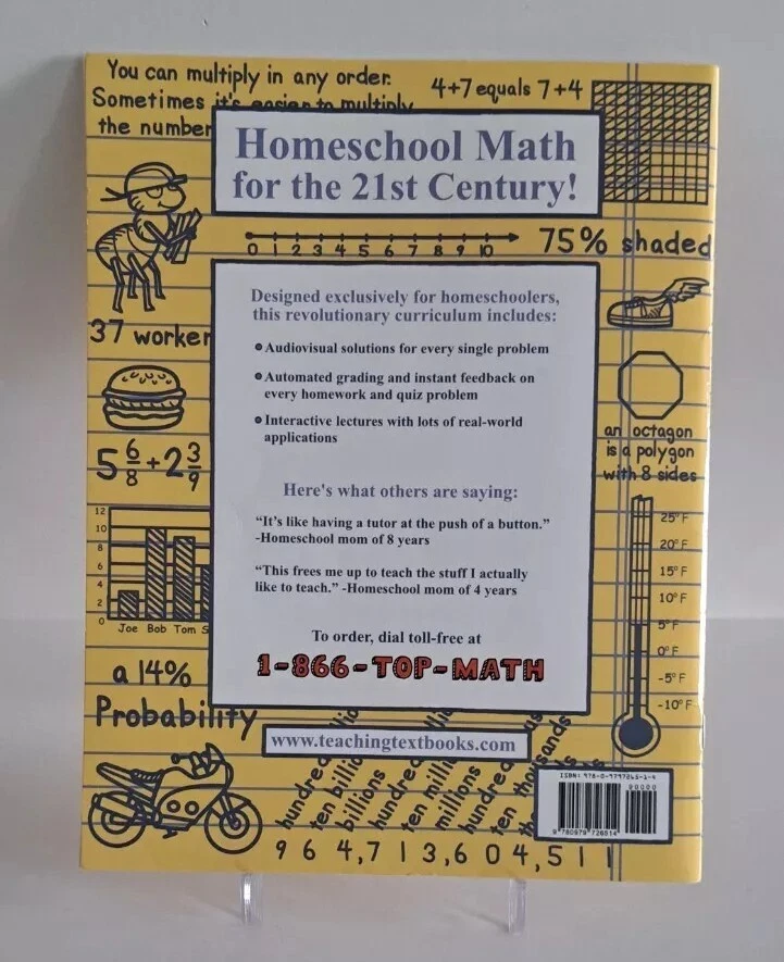 Teaching Textbook  Math 6 Answer Booklet  - Image 2 of 2