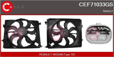 Casco CEF71033GS Elektromotor, Kühlerlüfter für RENAULT
