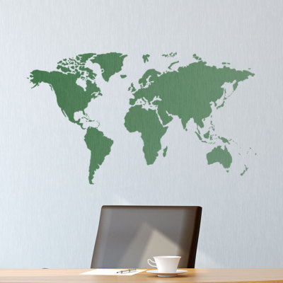 Weltkarte Schablone - Feature Wandkunst - DIY Laser Cut Mylar Map Template