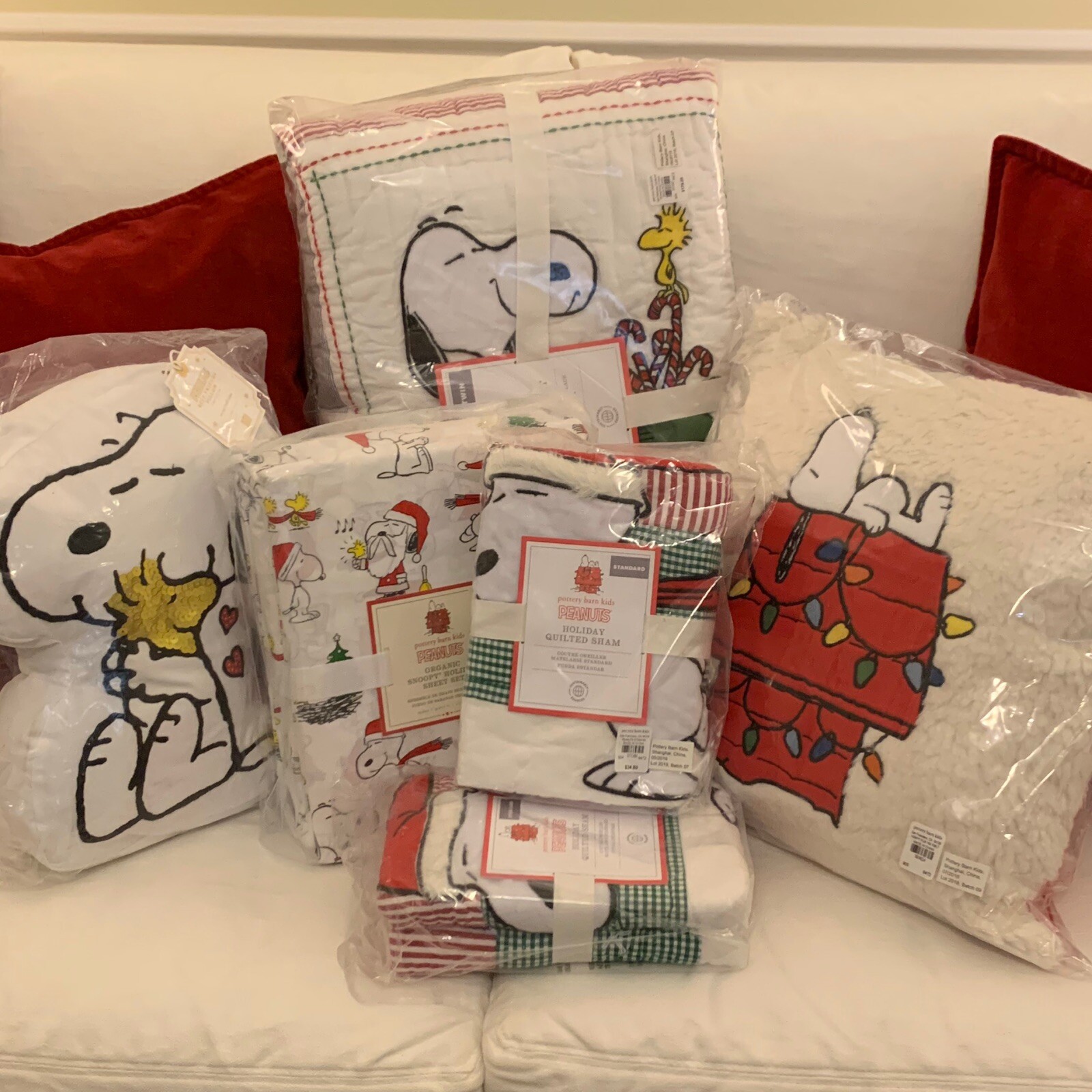 pottery barn snoopy sheets