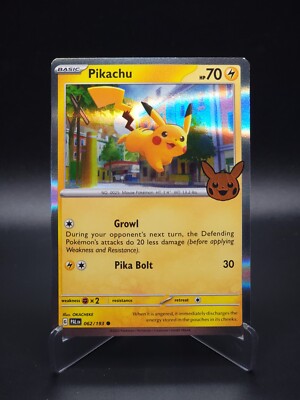 Pikachu 2023 Trick Or Trade Halloween Stamp Pokemon TCG Holo Rare 062/193 |  eBay