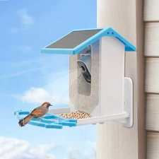 Waterproof Solar Bird Feeder 4MP HD Camera Live AI Recognition Birds with PIR