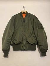 Alpha Industries MA-1 Bomber Jacket Green Size Medium (Good Condition)