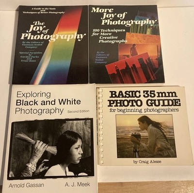 Lot Of 4 Vintage Photography How to books Black & White 35mm Technique 