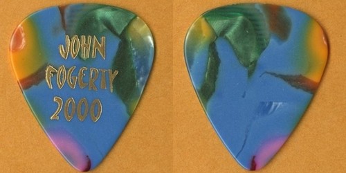 John Fogerty 2000 concert tour gold foil multi color stage Guitar Pick