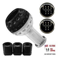YoRise Round Ball Shift Knob for Cars  Aluminum Alloy Gear Shifter Knobs  Black
