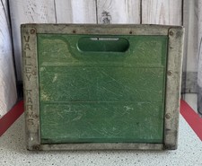 Vintage 60s' Erie Crate Metal Fiberglass Valley Farms Milk Crate milk products