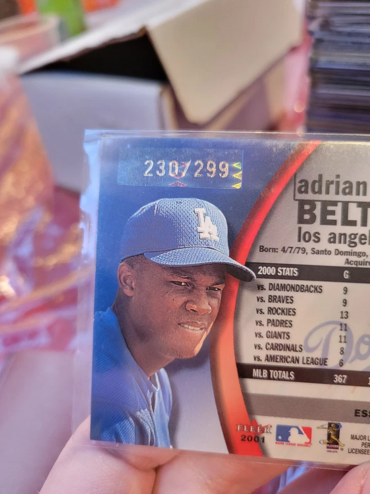 2001 Fleer EX E-X #13 Adrian Beltre Essential Credentials Now #230/299 Rare HOF! - Image 3 of 3