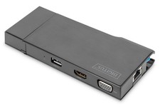 DIGITUS Universal Docking Station, USB 3.0, 7-Port, Travel 2X Video, 2X USB 3.0,