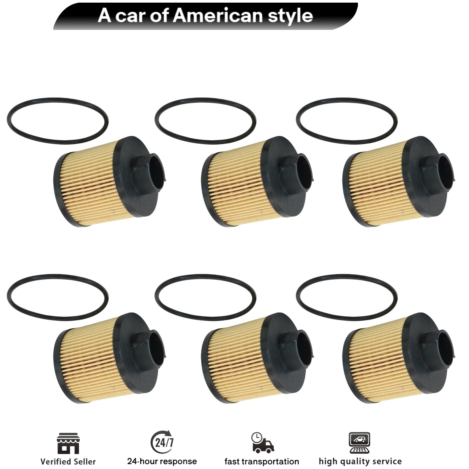 6Pcs For 2004-2008 Lamborghini Gallardo New Oil Filter 07L115561C