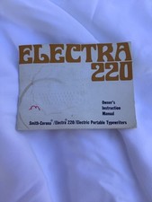 1970s Electra 220 typewriter instructions/manual original print thumbnail