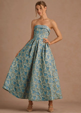 AZAZIE Florentine Lake Blue Maxi Dress - lake blue NEW