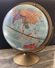 Vtg REPLOGLE World Nation Series Raised Relief Topographical 12" GLOBE USSR