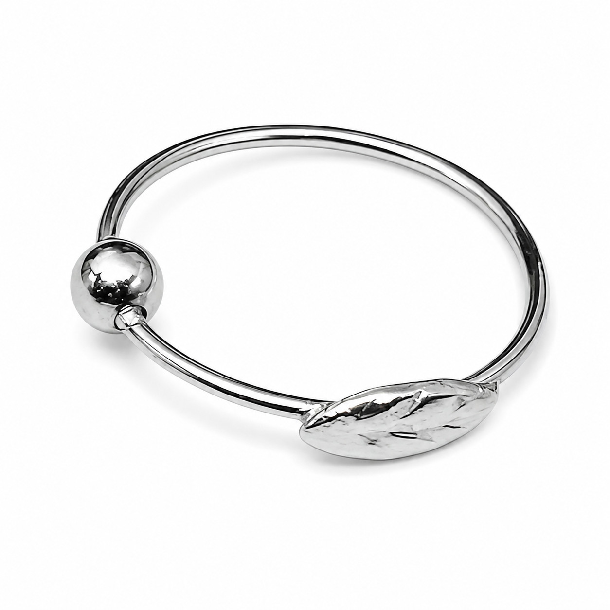 Leaf Nose Ring Tragus Hoop 925 Sterling Silver 8mm Sleeper Body Jewellery