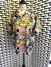 NICOLE MILLER LIMITED EDITION 100% SILK BLOUSE, SZ. M , EXCELLENT