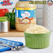 Minced Garlic in Water Family Size 32oz Glass Jar Gluten Free Shelf Stable New