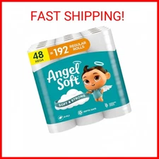 Angel Soft Toilet Paper, 48 Mega Rolls = 192 Regular Rolls, Soft and Strong Toil