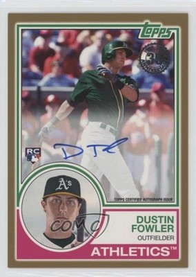 2018 Topps 1983 Topps Design Auto Gold 25/50 Dustin Fowler #83A-DFW Auto 8vc