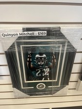 Quinyon Mitchell Philadelphia Eagles signed 8x10 framed photo COA