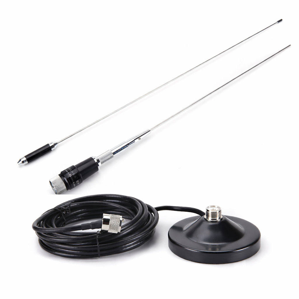 Magnet Size 1m CB Radio Antenna 27MHz-39MHz 5 meters cable UHF male PL259 M male