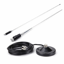 Magnet Size 1m CB Radio Antenna 27MHz-39MHz 5 meters cable UHF male PL259 M male