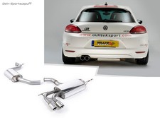 Milltek Sportauspuffanlage ab Kat VW Scirocco 3 2.0l TSI 2x80mm doppelwandig