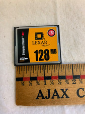 Lexar Media Compact Flash Memory Card 128MB - Pre-Owned - UnTESTED As Is