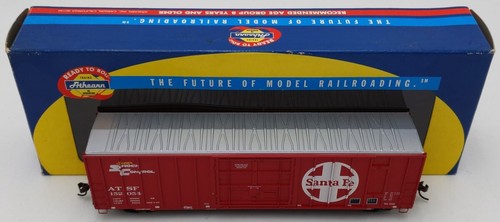 Coche caja puerta enchufable Athearn 92960 escala HO Santa Fe ATSF 50' FMC #152054 EX/caja | Condition: Used