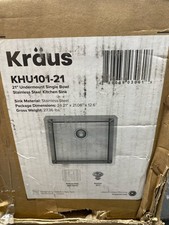 Kraus KHU101-21 Standart PRO 21" Undermount Stainless Sink - Drain, Grid, Towel
