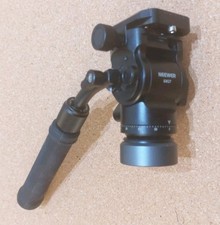 NEEWER Tripod Metal Fluid Head W/ Leveling Base, Telescopic Handle GM27